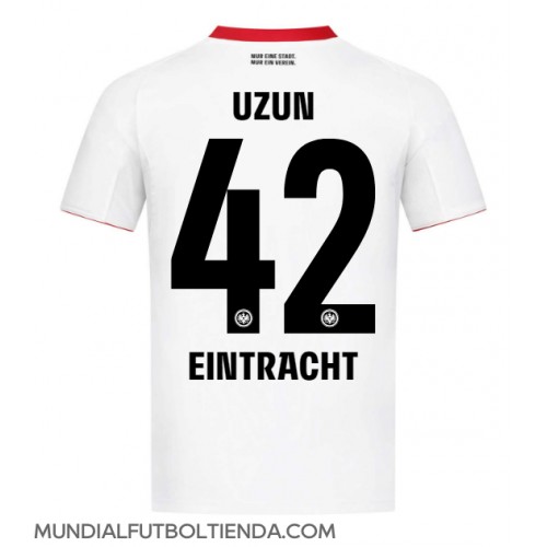 Camiseta Eintracht Frankfurt Can Uzun #42 Segunda Equipación Replica 2025-26 mangas cortas Camiseta Eintracht Frankfurt Can Uzun #42 Segunda Equipación Replica 2025-26 mangas cortas